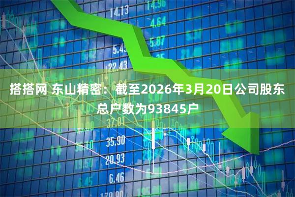 搭搭网 东山精密：截至2026年3月20日公司股东总户数为93845户