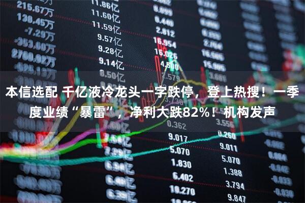 本信选配 千亿液冷龙头一字跌停，登上热搜！一季度业绩“暴雷”，净利大跌82%！机构发声